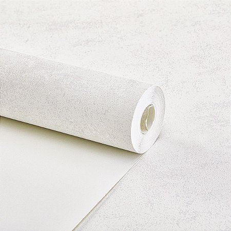 Papel De Parede Vinílico Lavável Off White Texturizado 10m