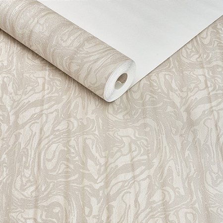 Papel De Parede Vinílico Texturizado Bege Claro Moderno 10m