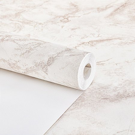 Papel De Parede Vinílico Marmorizado Off White Texturizado