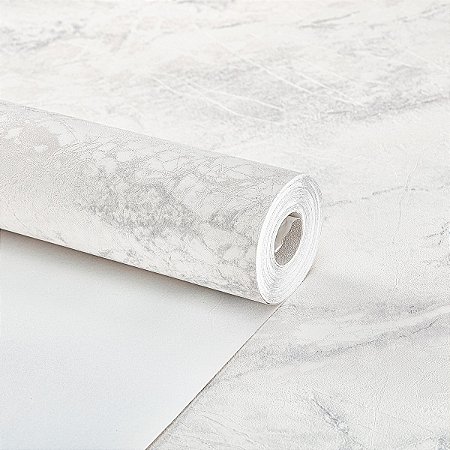 Papel De Parede Mármore Texturizado Lavável Vinílico Cinza