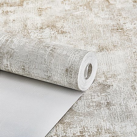Papel De Parede Vinílico Texturizado Cinza Claro Moderno