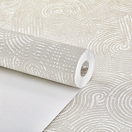 Papel De Parede Vinílico Texturizado Cinza Claro Lavável
