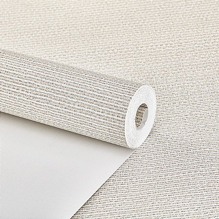 Papel De Parede Vinílico Texturizado Light Taupe Lavável 10m