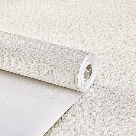 Papel De Parede Vinílico Texturizado Off Light Linho Lavável