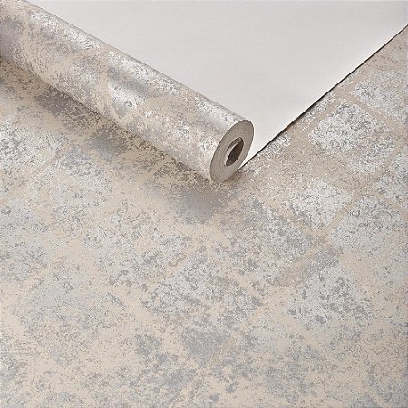Papel De Parede Importado Geometrico Texturizado Cinza