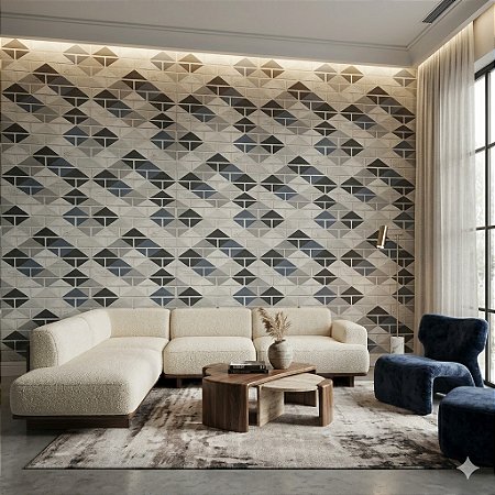 Papel De Parede Infantil Importado Vinílico Tijolinho Losango