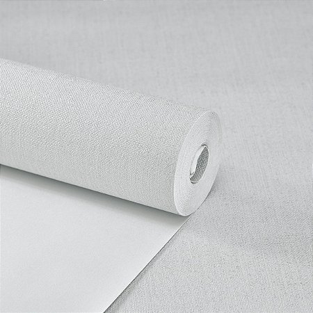 Papel De Parede Vinílico Texturizado Cinza Claro Lavável 10m