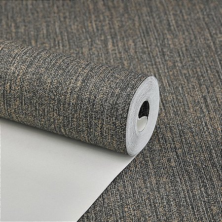 Papel De Parede Vinílico Cinza Chumbo Lavável Texturizado