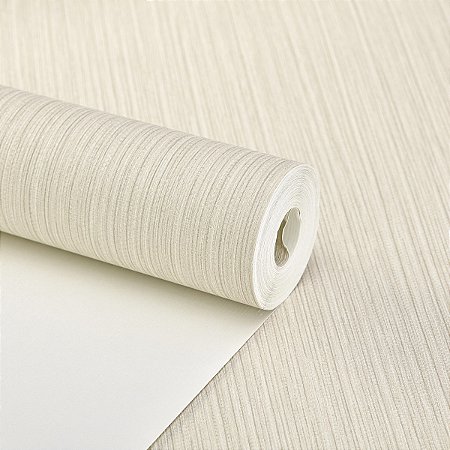 Papel De Parede Vinílico Texturizado Off White 10m Lavável