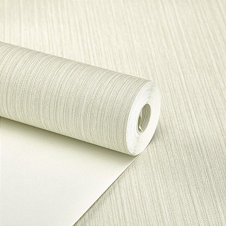 Papel De Parede Vinílico Texturizado Off White Moderno 10m