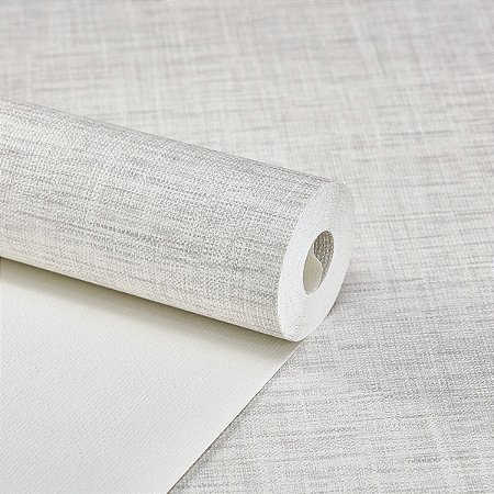 Papel De Parede Vinílico Texturizado Cinza Lavável 10m
