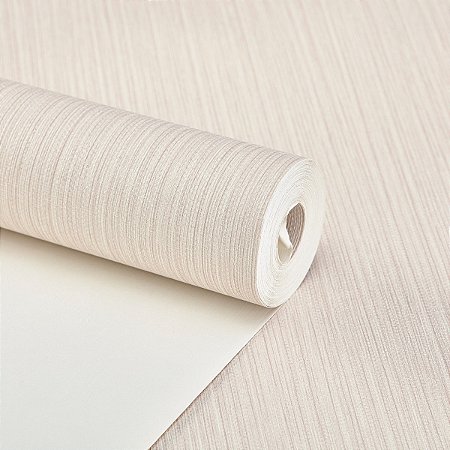 Papel De Parede Rolo 10m Vinílico Lavável Bege Textura