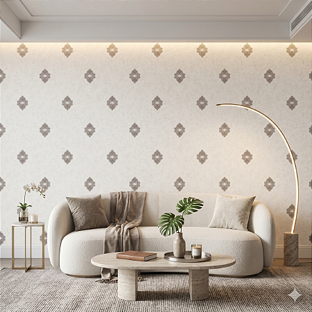 Papel De Parede Vinílico Off White Lavável Texturizado Rolo