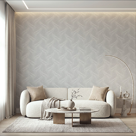 Papel De Parede Textura Vinílico Lavável Cinza 10 Metros