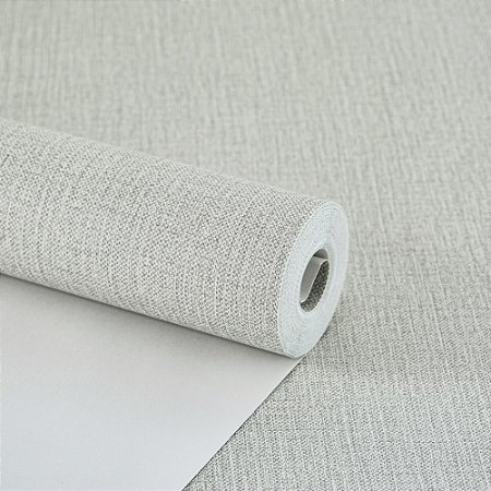 Papel De Parede Linho Cinza Vinilico Para Sala De Jantar