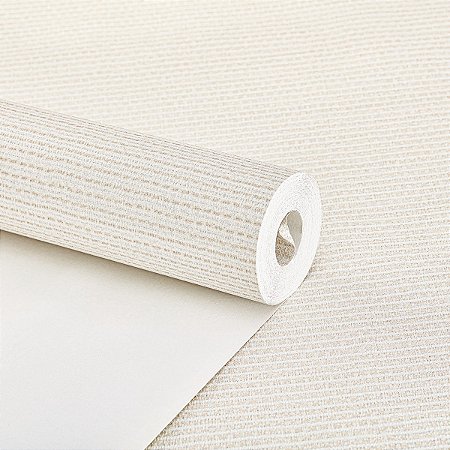 Papel De Parede Lavavel Bege Claro Efeito Linho Para Living