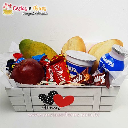 Cesta Single Café da Manhã com Chocolates