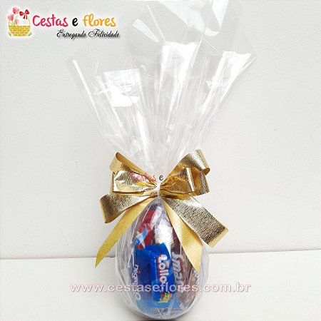 Ovo de Chocolates 500gr Dourado