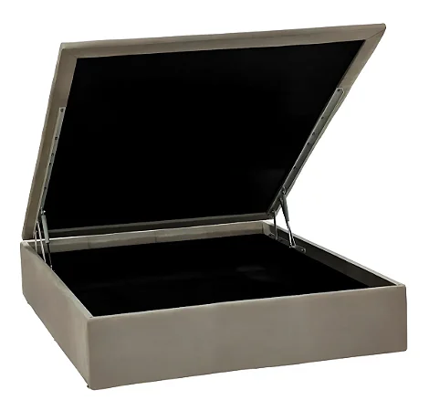 Base Baú Ortobom Casal (138x188x39) - Camurça Bege