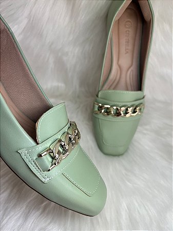 Mocassim Square Detail Mojito Green