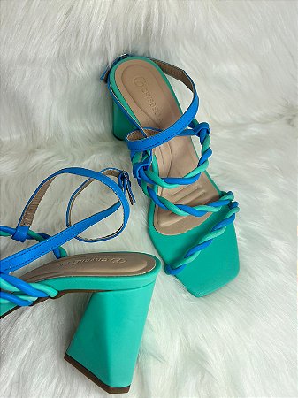 Sandalia Primavera Verao24 Blue and Green N
