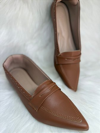Mocassim Detail Charme Caramelo