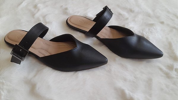 Mule Chanel Mira Me Black Salto