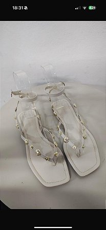 Rasteirinha Walking Train Off White