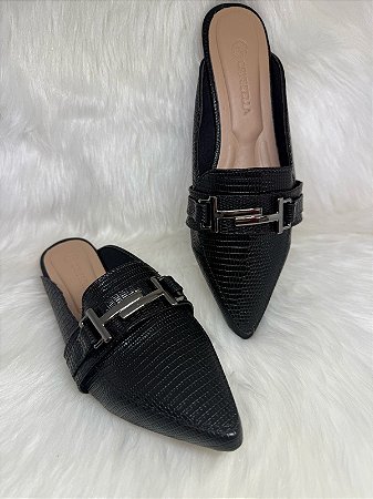Mule Preto Lizard Double Rings