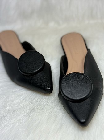Mule Black Santorine Leila Veratti