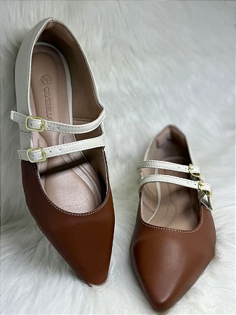 Sapatilha Buckle Caramelo Off