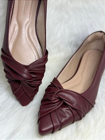 Sapatilha Marsala Nó Invertido