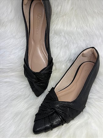 Sapatilha Black Nó Invertido