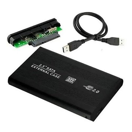 Case para HD notebook SATA 2.5" USB 2.0 - DUALL BOOT INFORMÁTICA