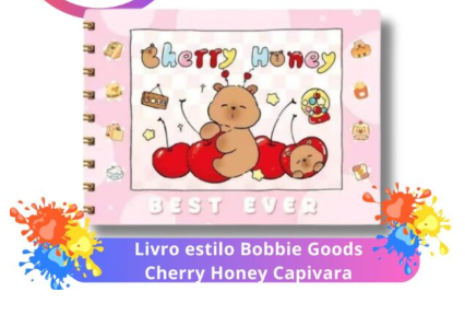 Livro estilo Bobbie Goods - Cherry Honey + Canetas coloridas 24pcs
