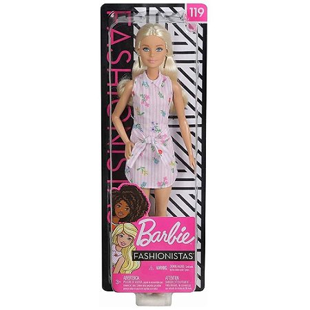 Boneca Barbie Fashionista - 119 Vestido Camisa Rosa