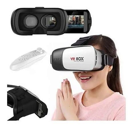 Óculos de realidade virtual 3D para Smartphone! ( Com controle) - GFG  Eletrônicos