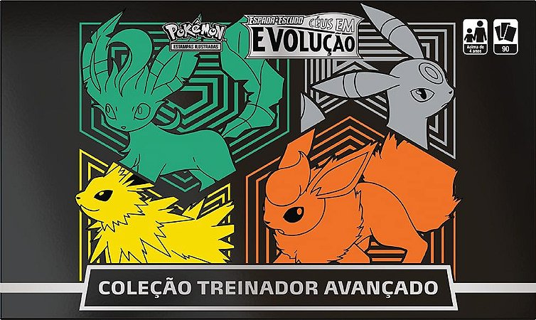 Coleção Treinador Avançado Elite Trainer Box Pokémon Estampas Ilustradas Eevee Evolutions 1