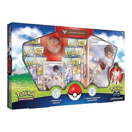 Box Pokémon Card Game Coleção Especial Equipe Valor Pokémon GO