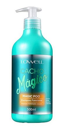 Lowell Cacho Mágico Shampoo Funcional Profissional Hidratação Natural Limpeza Cabelo Cacheado Crespo Proteção Anti Frizz