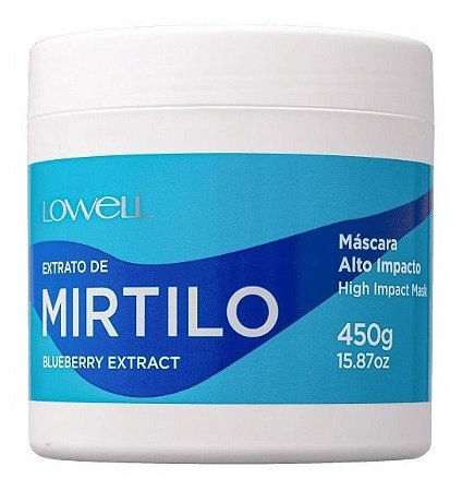 Lowell Mirtilo Máscara Hidratação 450g Para Cabelo