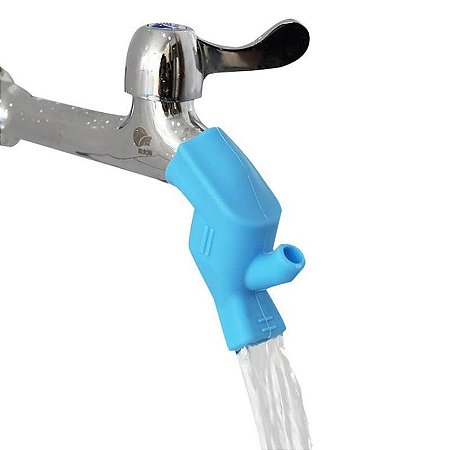 Extensor De Torneira Infantil Adulto Com Bico Bebedouro Lavar Boca Mãos Praticidade Silicone Elástico