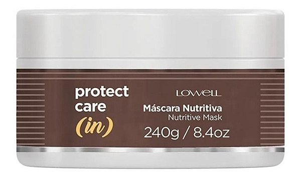 Lowell Protect Care In Máscara Nutritiva Cabelo Ressecado Anti Frizz Reposição de Vitaminas Porosidade Maciez Brilho