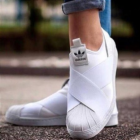 adidas slip on superstar branco