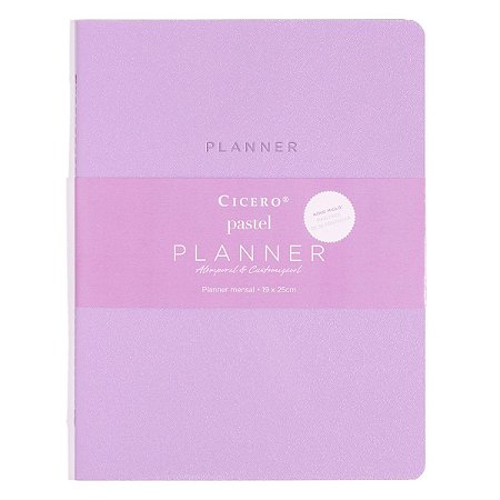 Planner Revista CÍCERO Mensal 19x25 Permanente Tons Pastéis