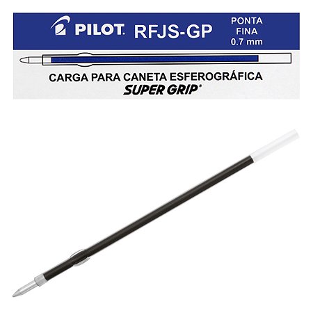 Carga p/ Caneta Esferográfica PILOT Super Grip 0.7 mm Ponta Fina ref RFJS-GP