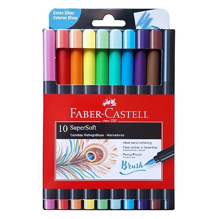 Brush Pen FABER-CASTELL SuperSoft 10 Cores