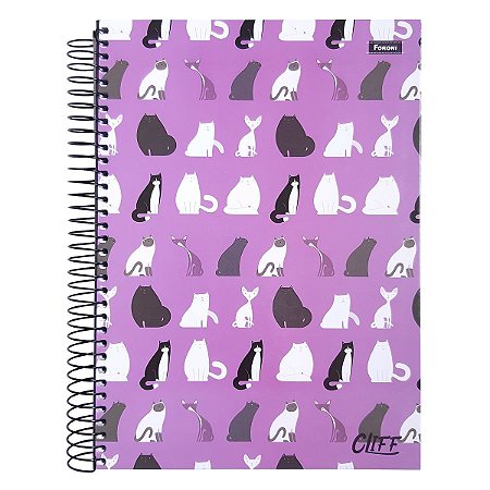 Caderno Universitário FORONI 192fls 12 Matérias Cliff Feminino