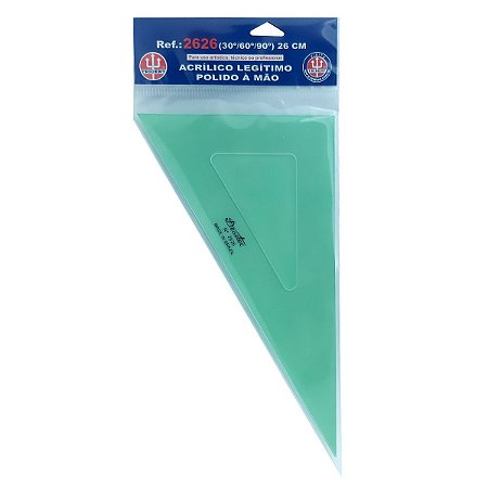 Esquadro acrílico sem gravação TRIDENT 30°-60º 26cm ref. 2626