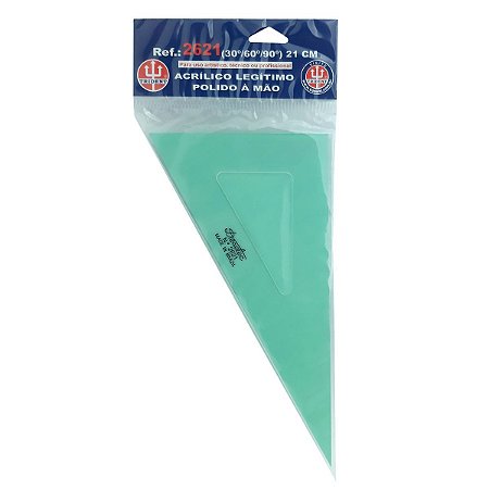 Esquadro acrílico sem gravação TRIDENT 30°-60º 21cm ref. 2621